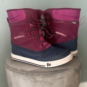 MERREL Kids Snow Bank 2.0 Winter Boot Girls Winter Shoe Waterproof Warm - 5M